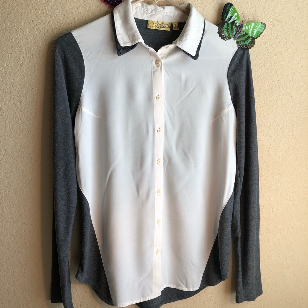 Princess Vera Wang Blouse, Cream/Gray, Small